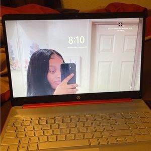 HP 15.6" Laptop, Intel 128GB SSD, Windows 10 Home with Office , Scarlet Red